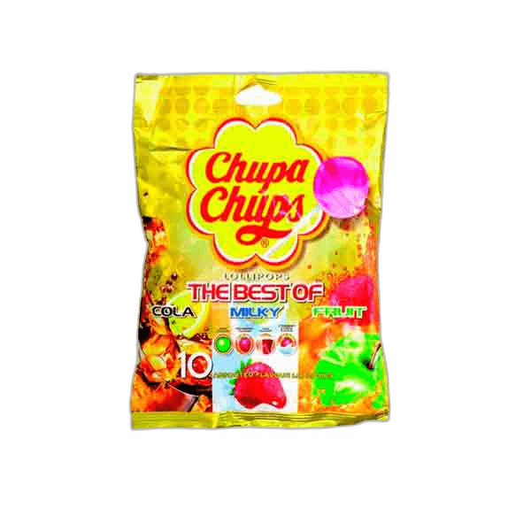 Chupa Chups Lollipops Cola-Milky-Fruit Pack 120 g