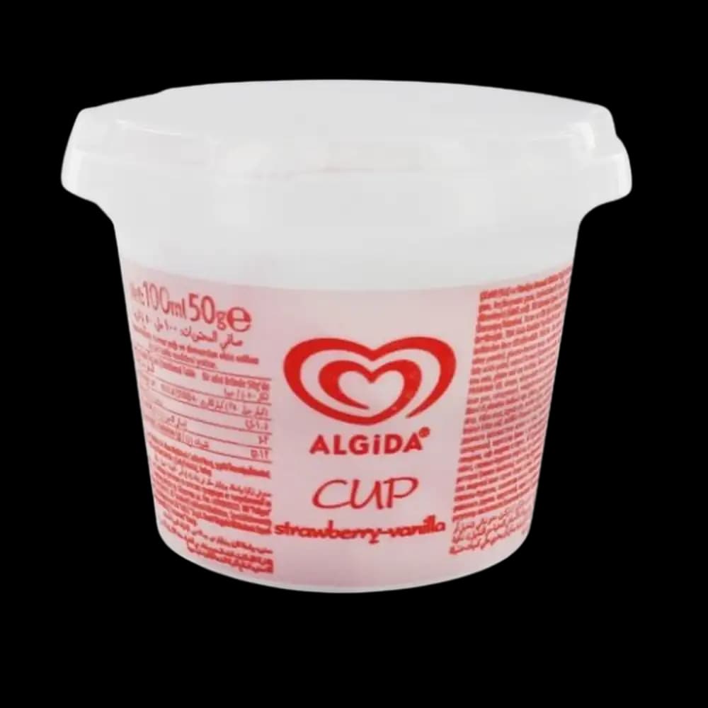 Algida Strawberry Vanilla Cup Ice Cream, 100ml