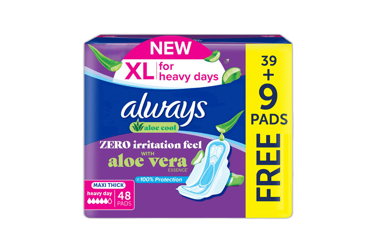 Always Maxi Thick Pads XL W/ Aloevera 48s's