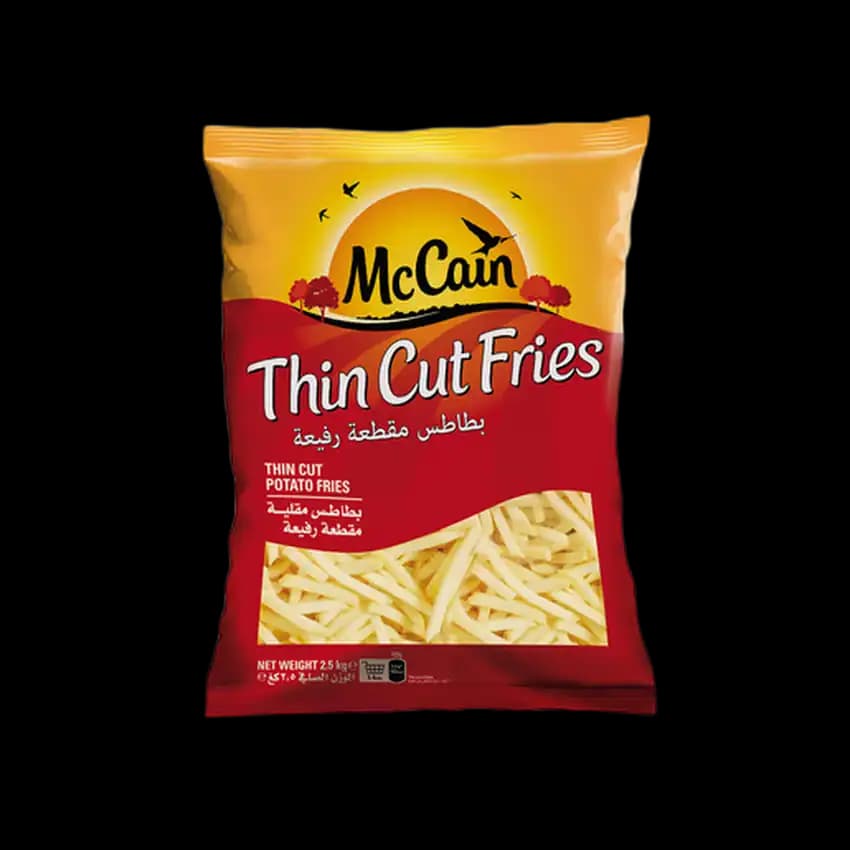 Mccain Family Size Thin Cut Potato Fries, 2.5kg