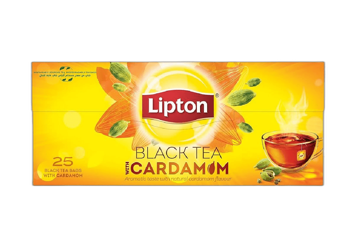 Lipton Black Tea with Cardamom Tea Bag 25 Pack