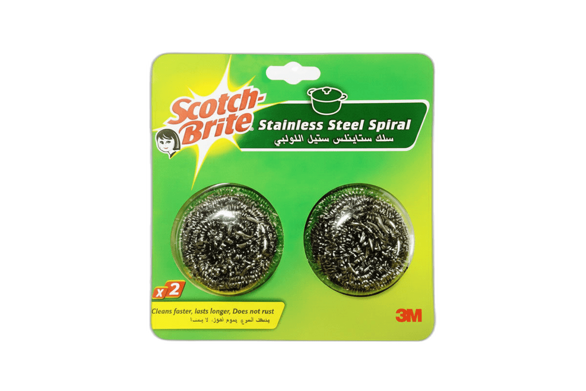 3M Scotchbrite Metallic Spirals 2 Pack