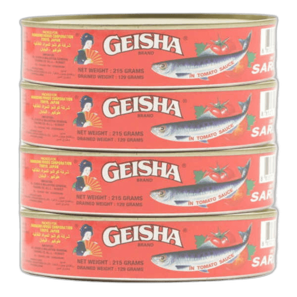 Giesha Sardine in Tomato Sauce 4 x 215 g