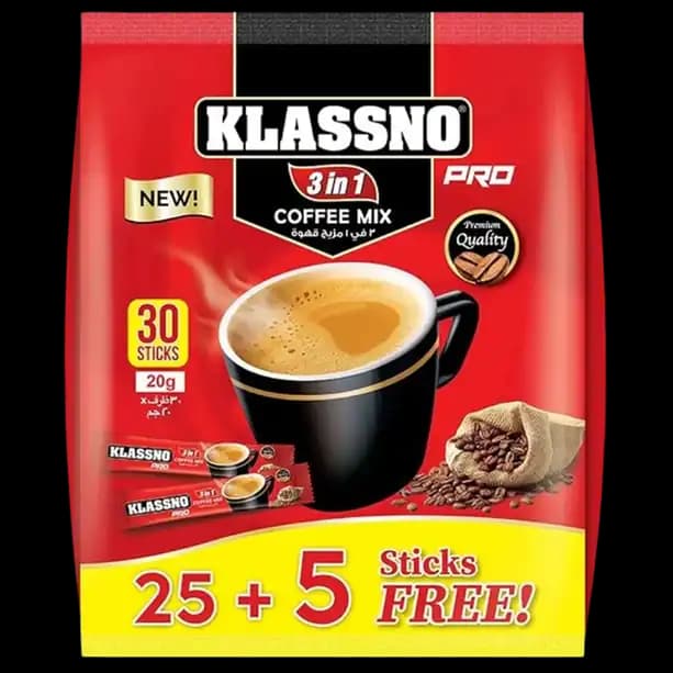 Klassno Pro 3 in 1 Coffee Mix 20 g (25+5 Free)