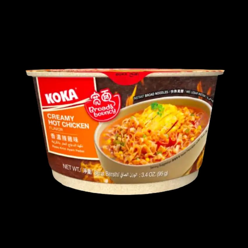 Koka Broad Cup Noodles Bowl Hot Chicken, 95g
