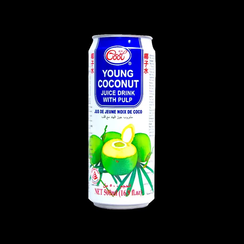Ice Cool Young Coconut Juice with Pulp, 500ml