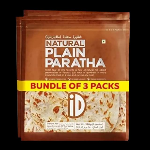 iD Natural Plain Paratha 350 g x 3