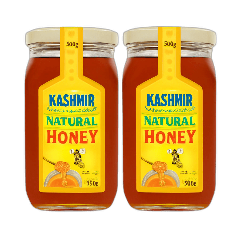 Kashmir Natural Honey Glass Jar 2 x 500 g