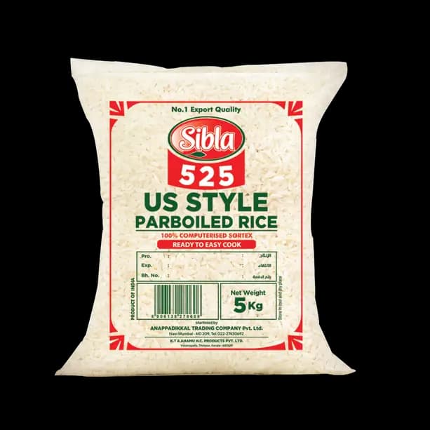 Sibla 525 US Style Parboiled Rice, 5kg