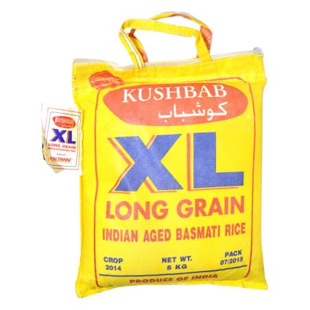Kushbab XL Basmati Rice Indian, 5kg