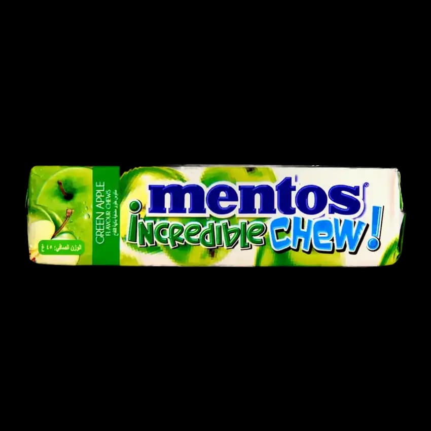 Mentos Incredible Chew Green Apple Chewing Gum 45g