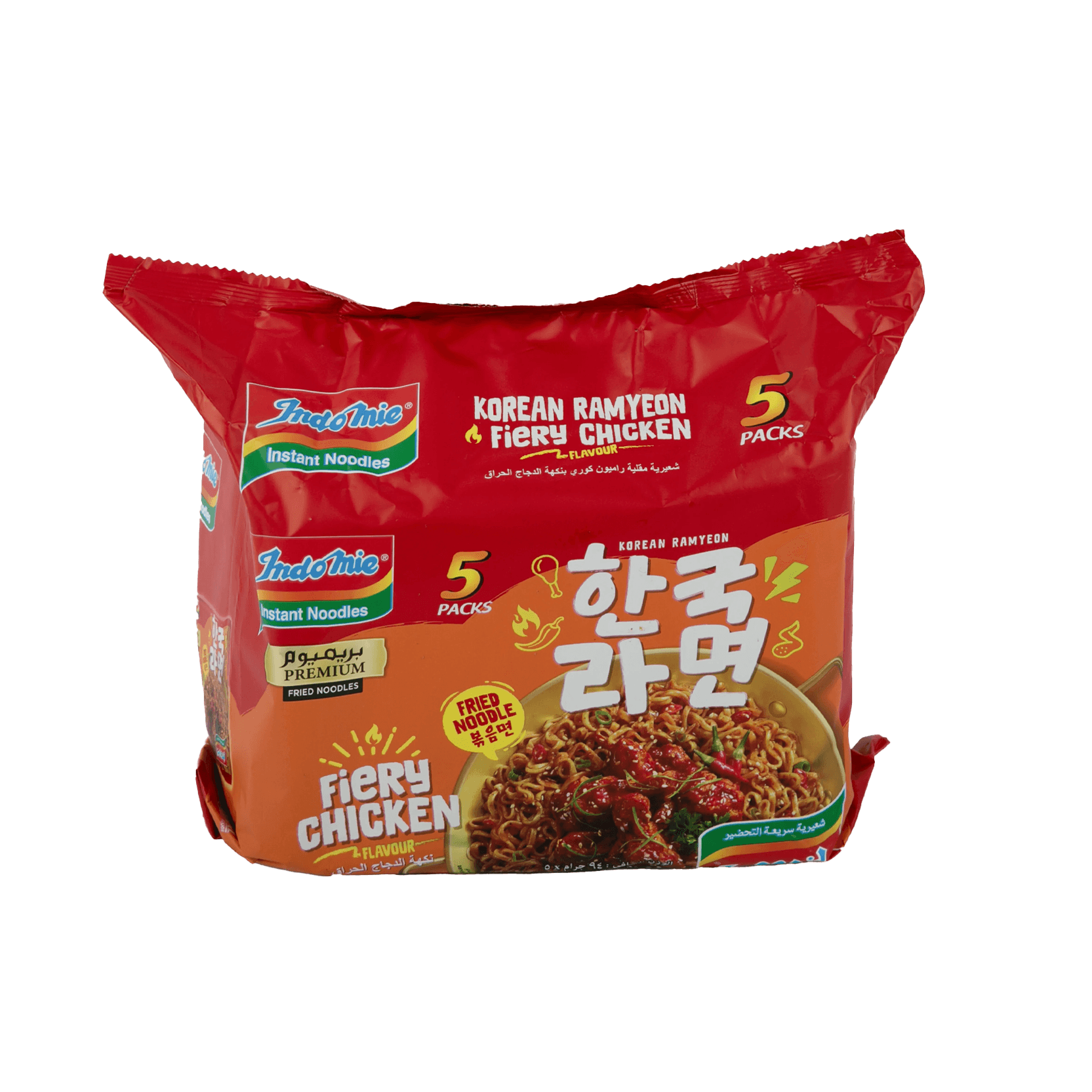 Indomie Korean Fiery Chicken Fried Noodles 5 x, 94g