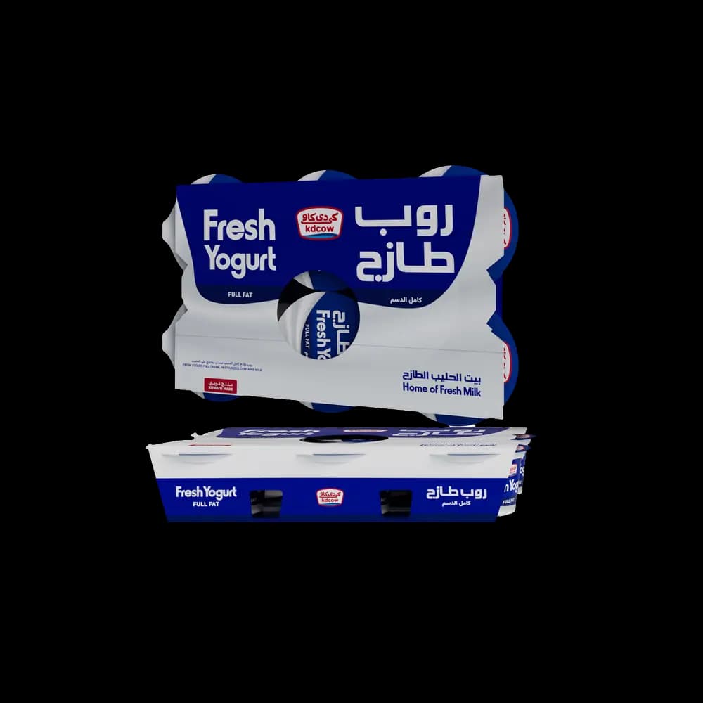 KD Cow Full Cream Fresh Yoghurt 6 x, 170ml