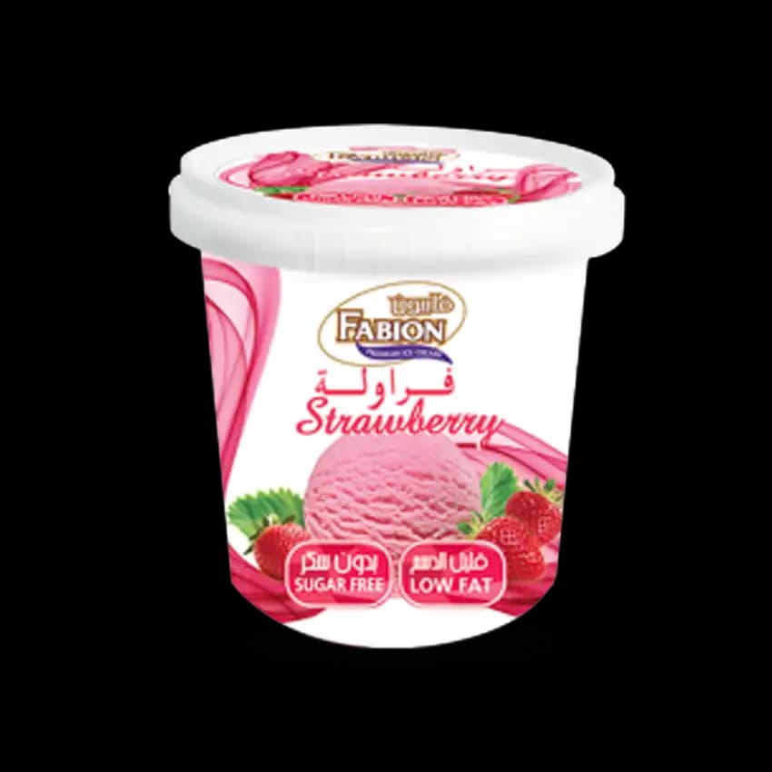 Fabion Ice Cream Sugar Free Strawberry, 125ml