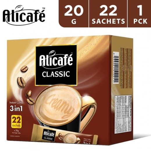 Alicafe Classic 3in1 Coffee Sachet 22 x, 20g
