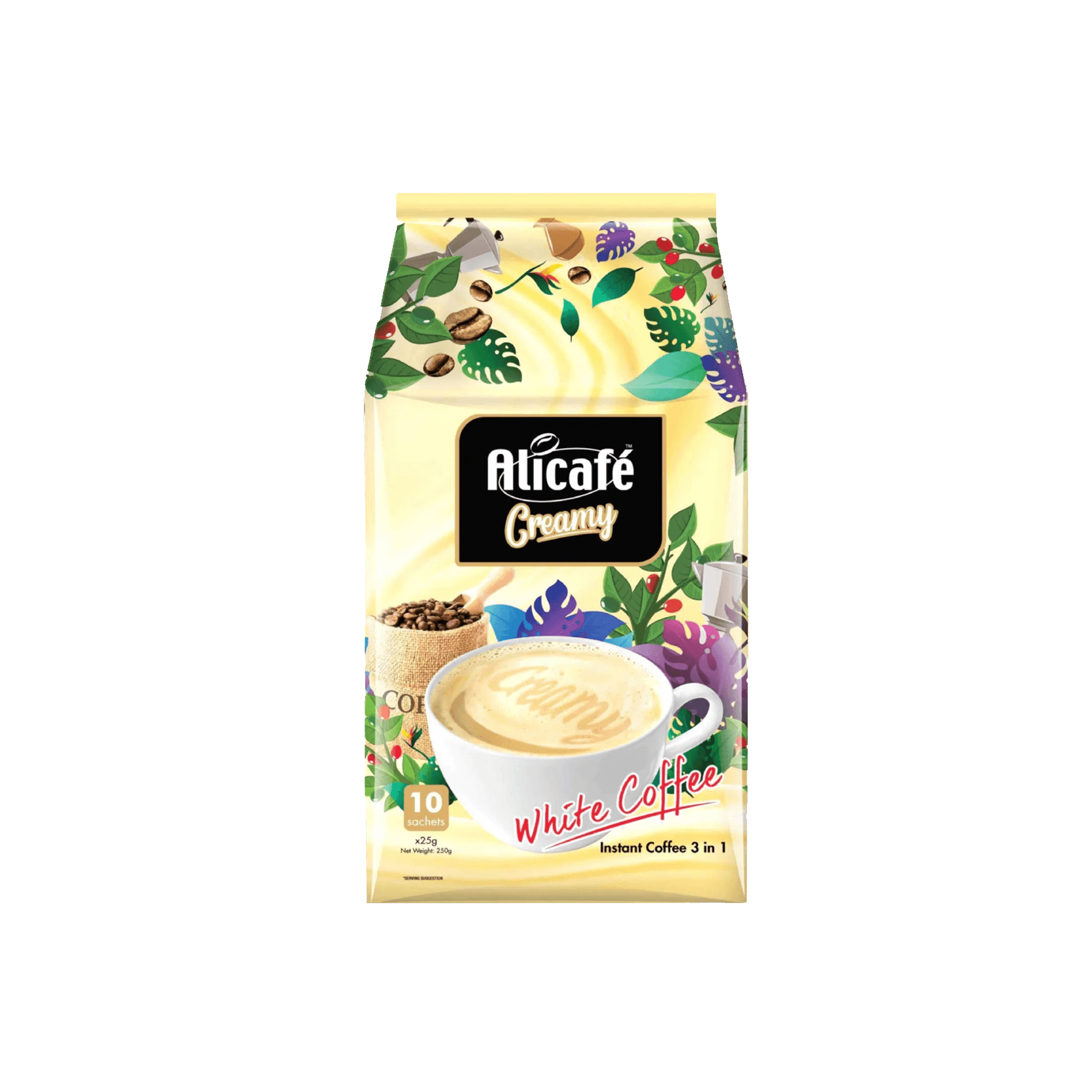 Alicafe Creamy White Pouch 10 x, 25g