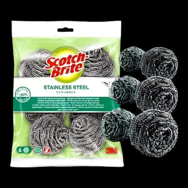 3 pcs Sponge + 3 pcs Iron Scrubbers (6 pcs/BAG)
