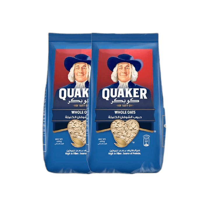 Quaker Whole Oats Pouch 2 x 400 g