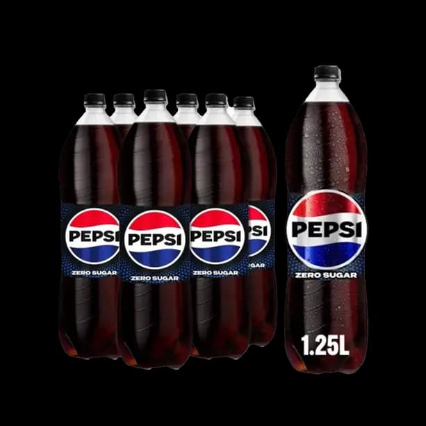 Pepsi Zero Sugar Pet Bottle 6 x, 1.25L
