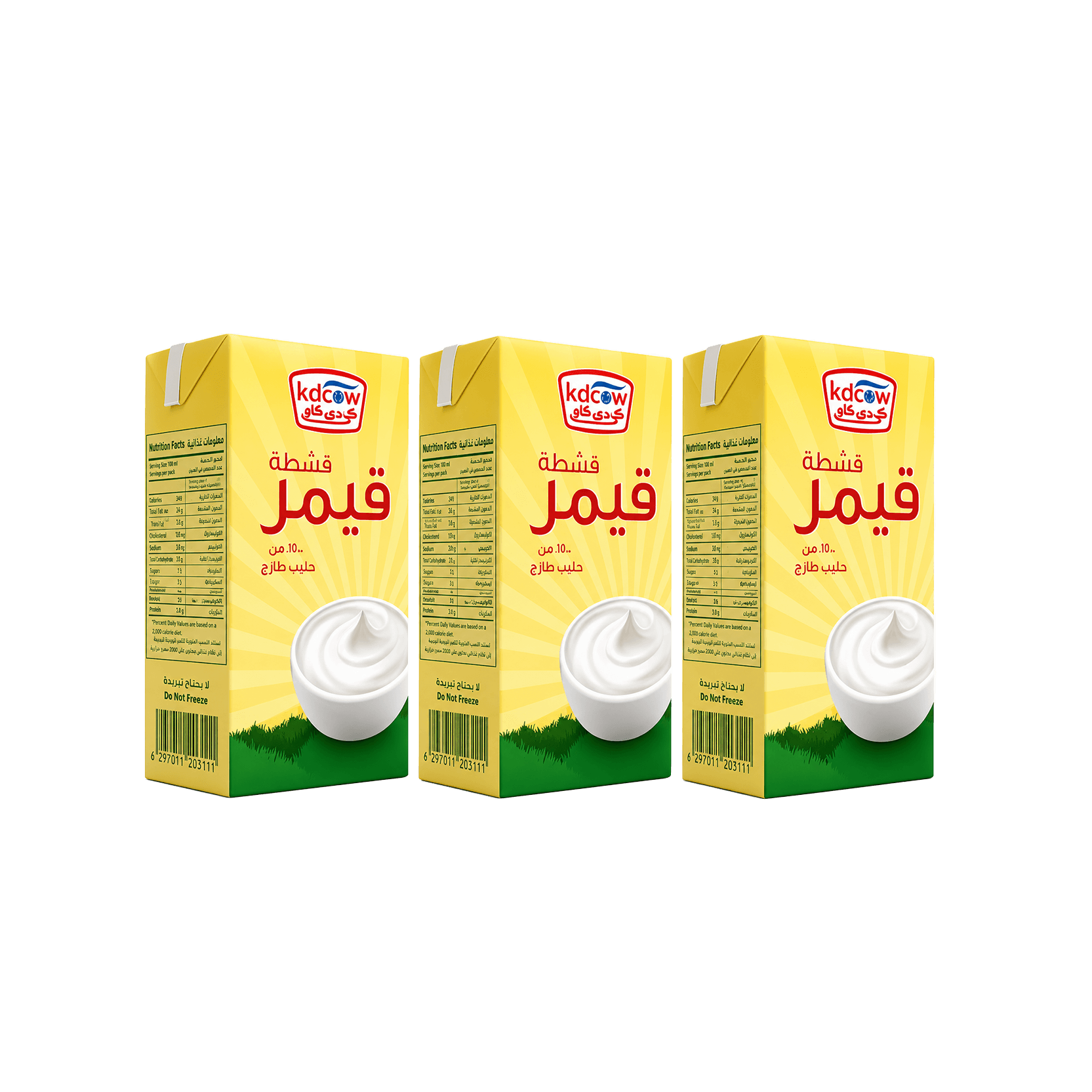 Kdcow Long Life Thick Cream 3 x, 250ml