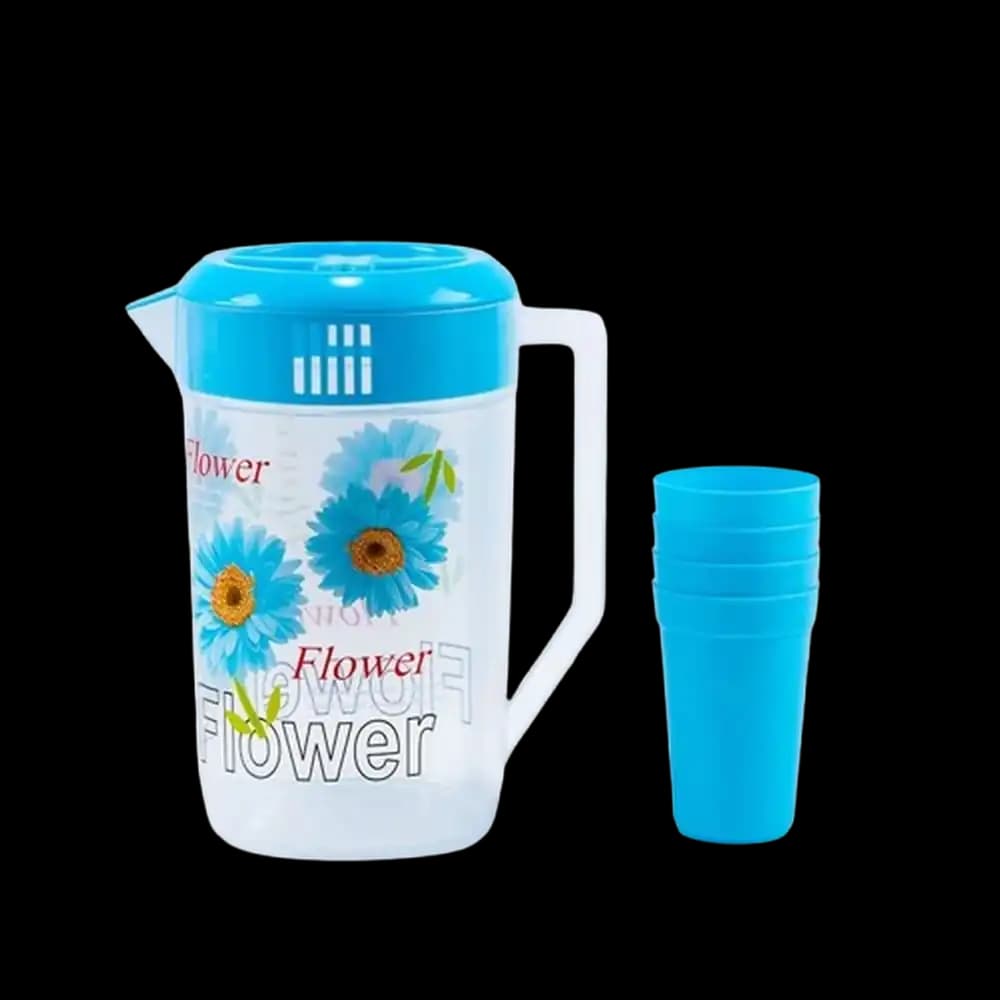 Cleenwood Water Jug Set 2 L & 4 Cups CWP-1034