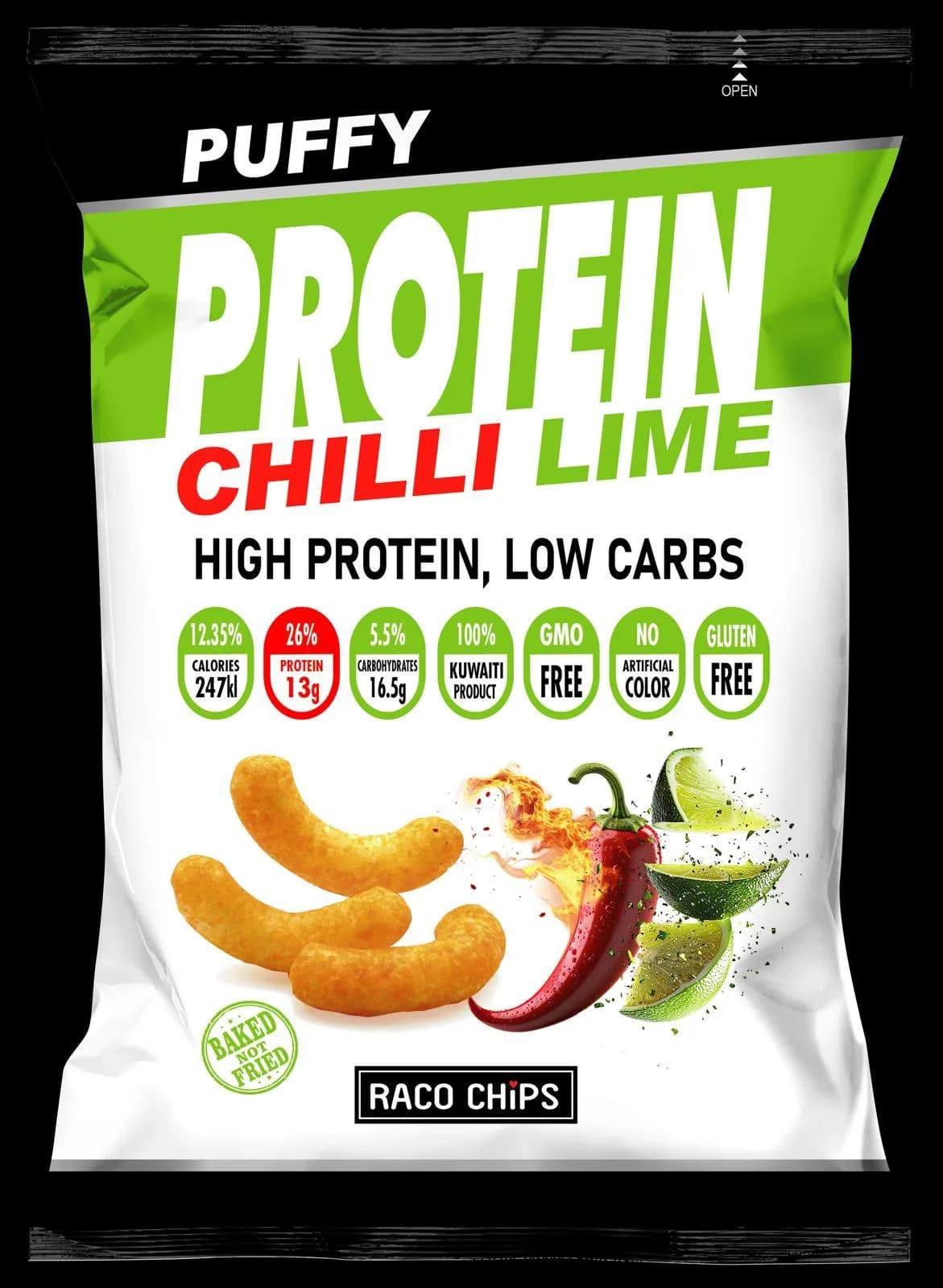 Raco Protein Puffs Hot Pepper & Lemon 50 g