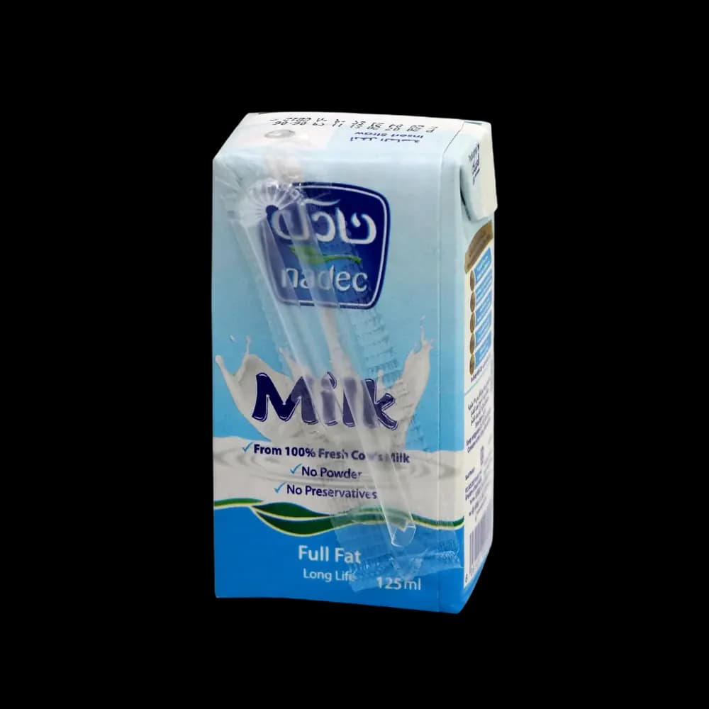 Nadec UHT Milk Full Fat, 125ml