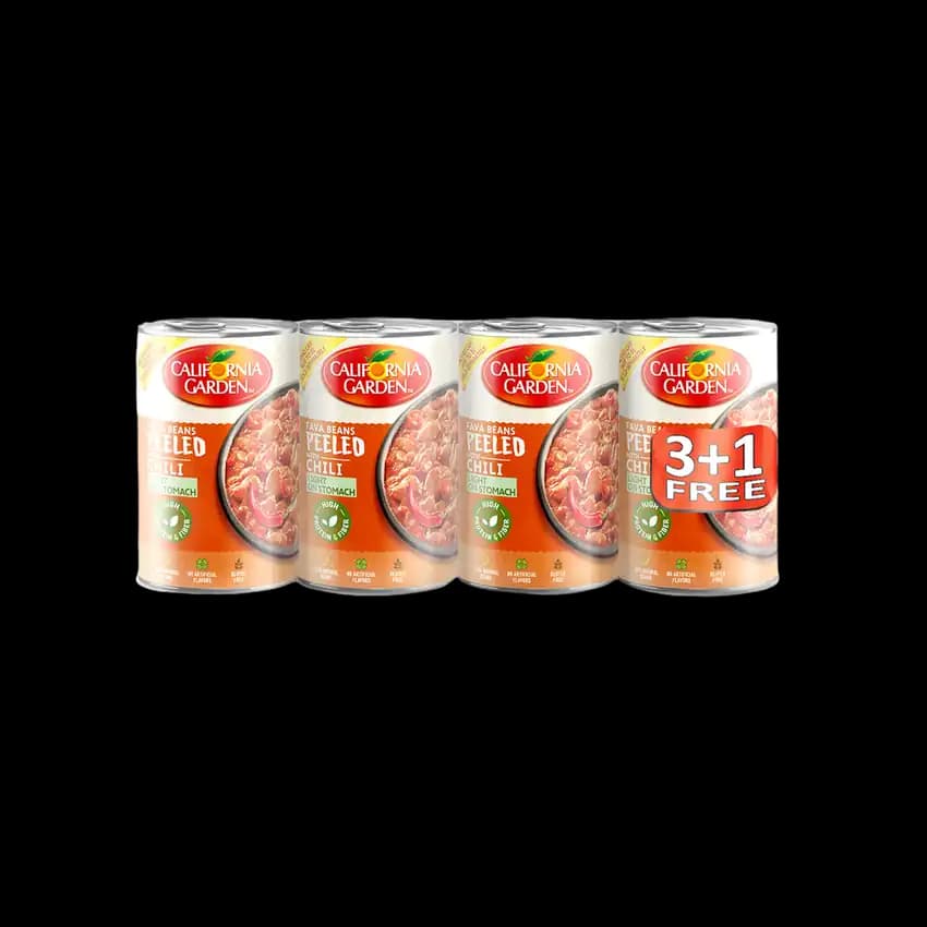 California Garden Foul Peelel with Chilli 4 x, 450g