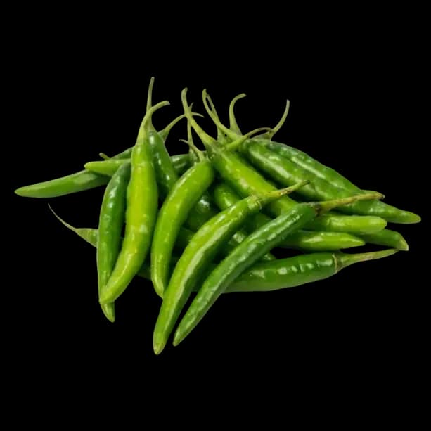 Indian Green Chilli Import (approx. 1 kg)