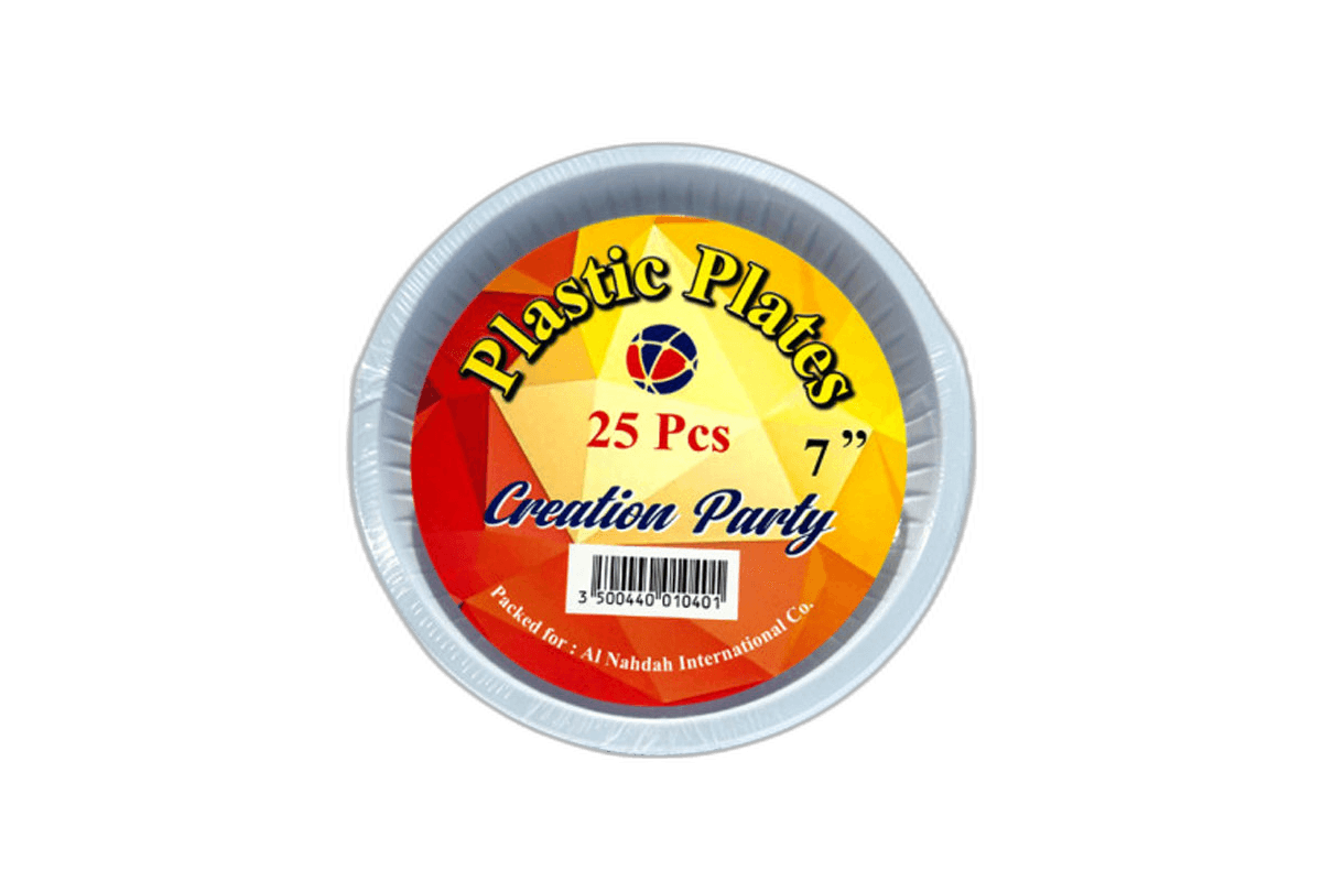 Al Nahdha Plastic Plate 7 25 pcs