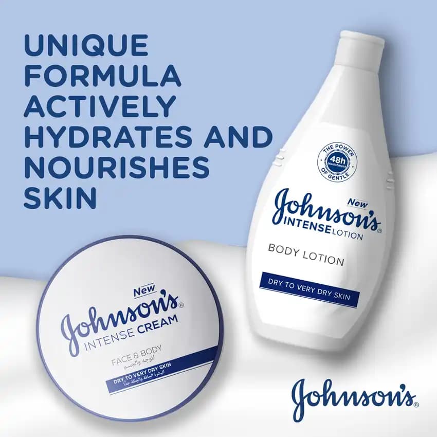 Johnson's Intense Cream Face & Body, 300ml