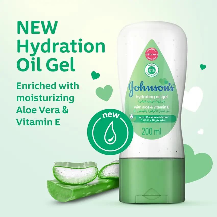 Johnson’S Hydrating Gel Aloe Vit Baby Oil 200ml