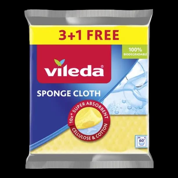 Vileda Sponge Cloth (3+1 Free)