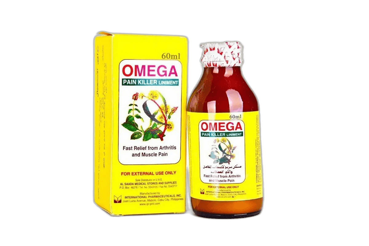 Omega Pain Killer Liniment Oil 60 ml with Box