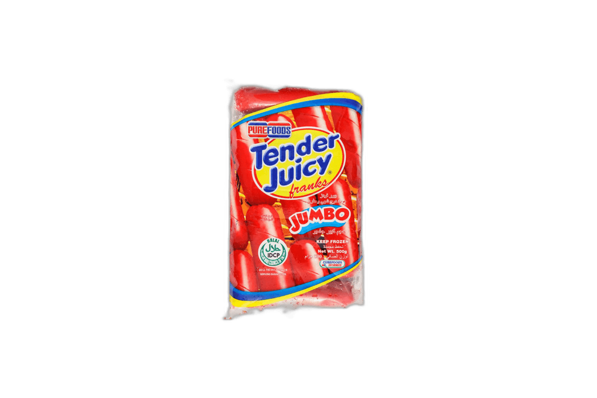 Purefoods Tender Juicy Jumbo Hotdog, 500g