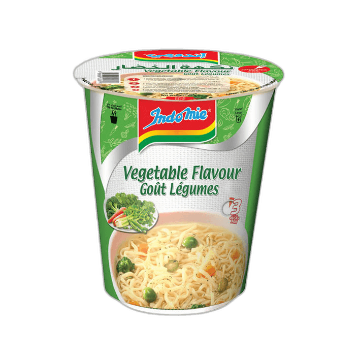 Indomie Cup Noodles Vegetable Flavour 62 g New