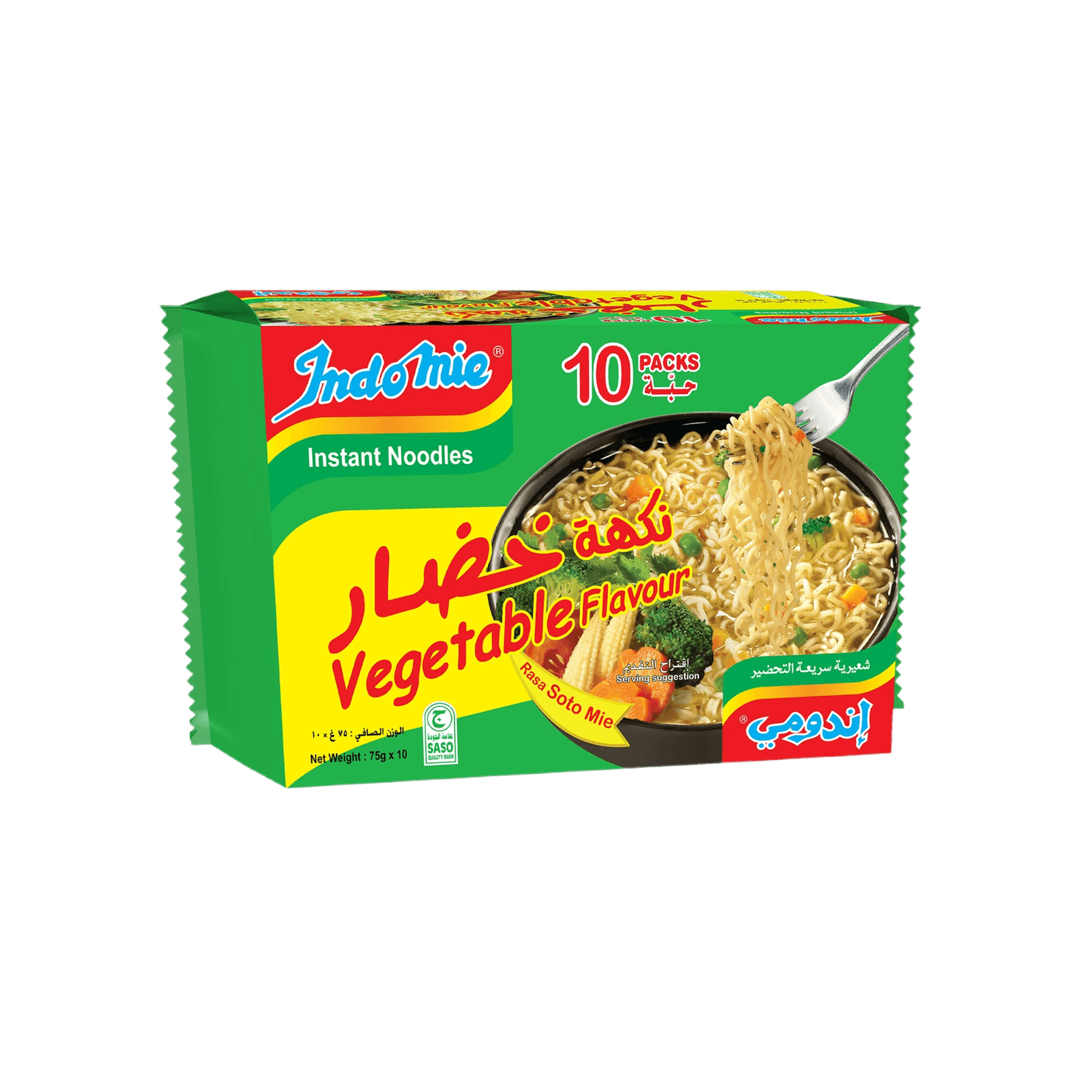 Indomie Vegetable Noodles 10 x, 77g New