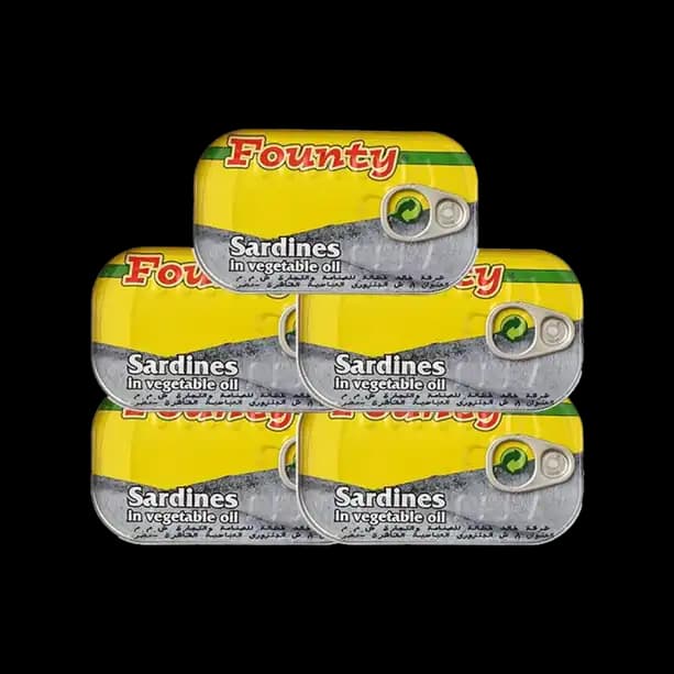 Founty Sardines in Oil 5 x, 125g