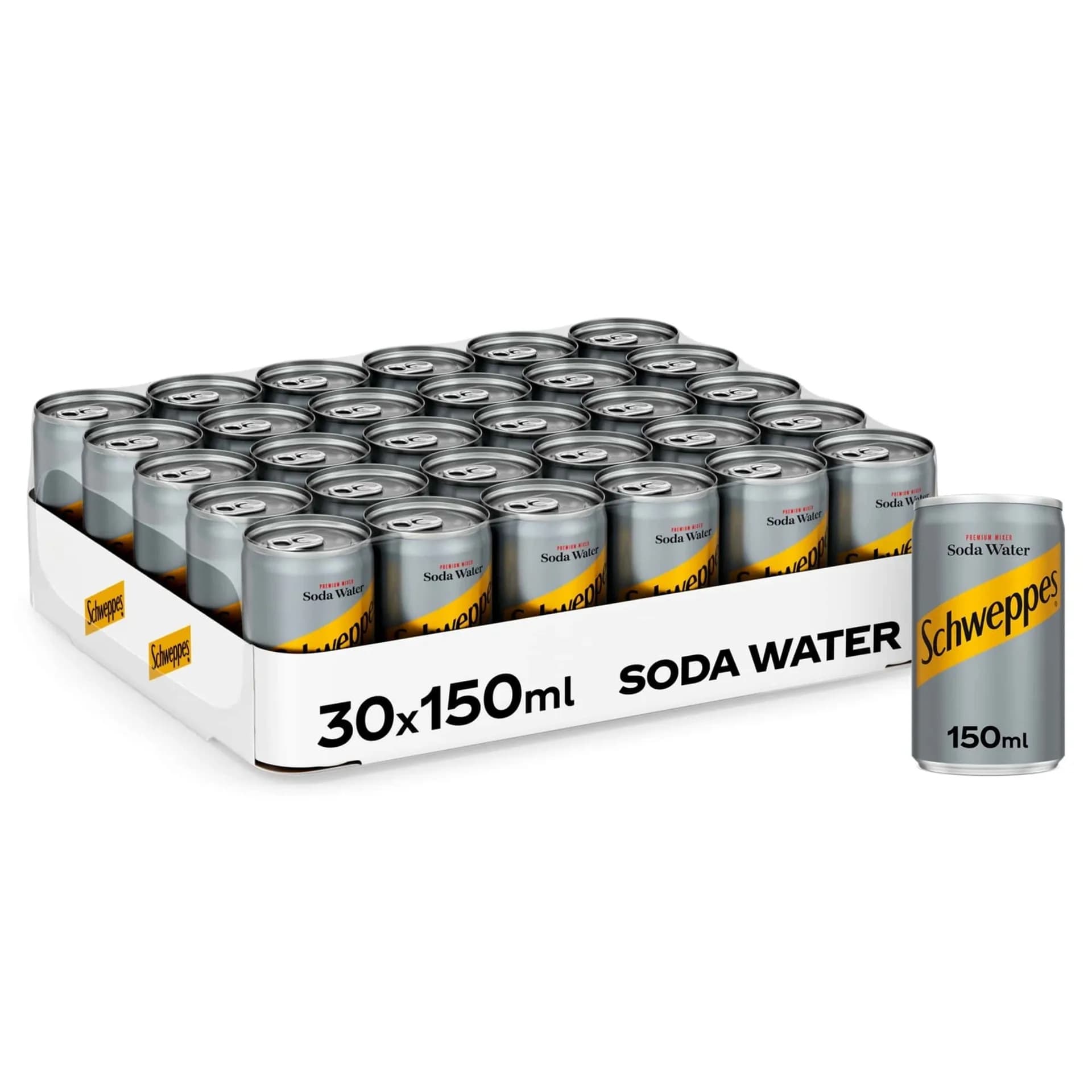 Schweppes Soda Can 30 x, 150ml