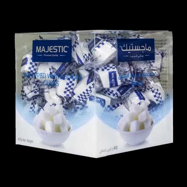 Majestic Cube Wrapped White Sugar, 400g