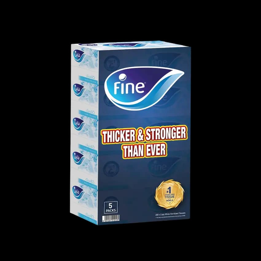 Fine Facial Tissue 200pulls 5 Pack