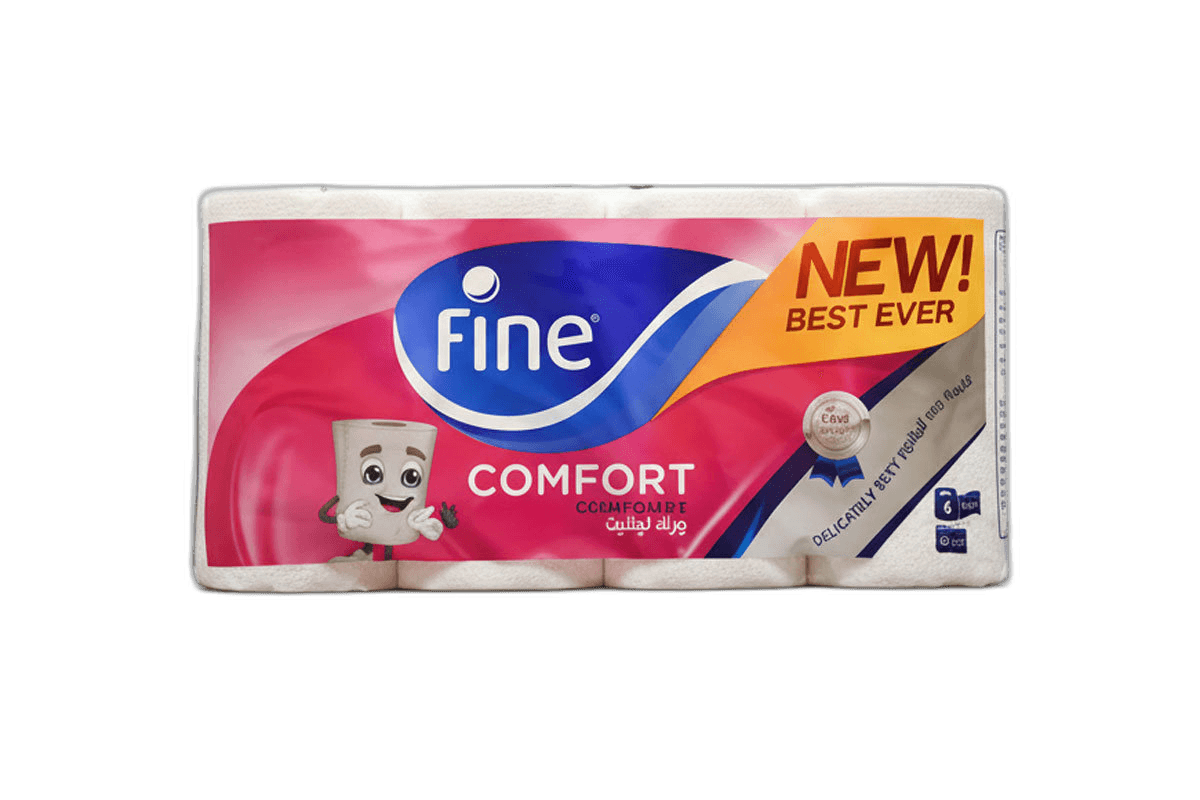 Fine Toilet Tissue Comfort 180 Sheets 8 pcs 2ply