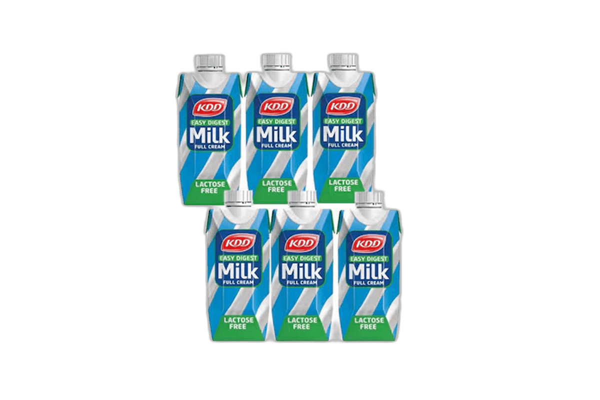 Kdd Lactose Free Full Cream Milk LL 6 x 250 ml