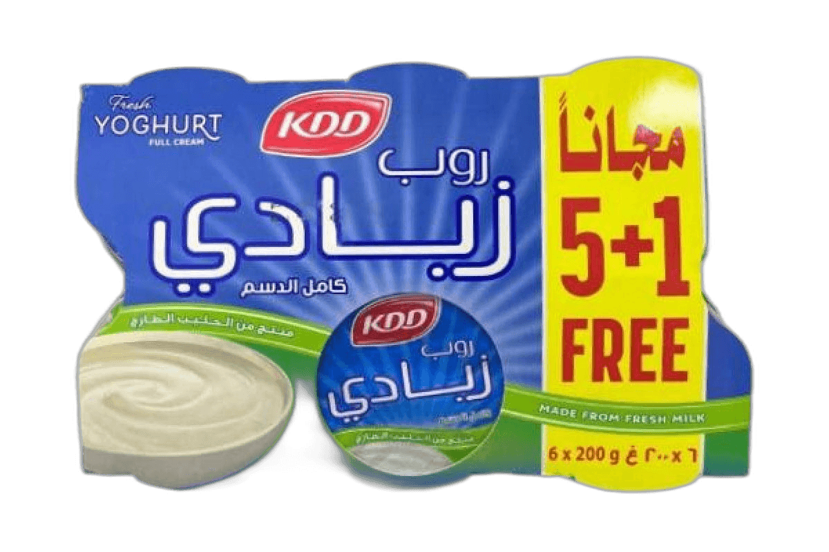 Kdd Yoghurt Fresh Full Cream 6 x 200 g