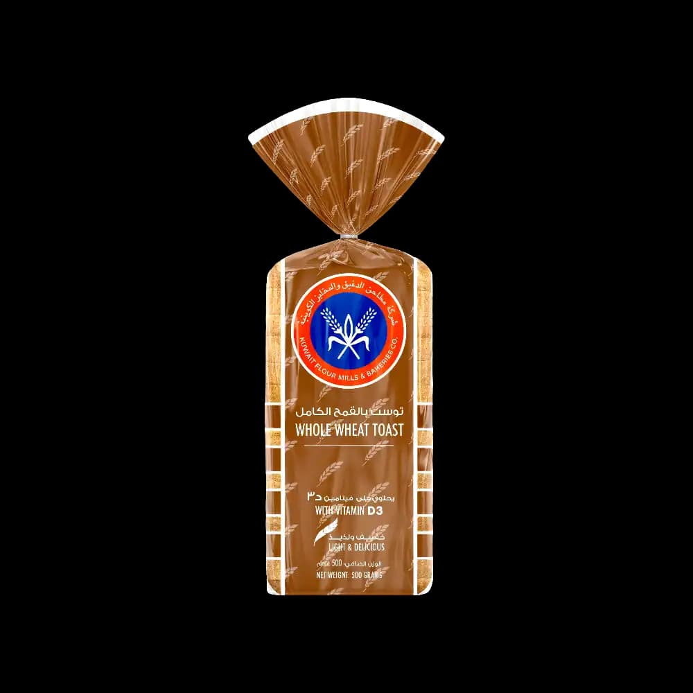 Kfm Whole Wheat Toast with Vitamin D, 500g