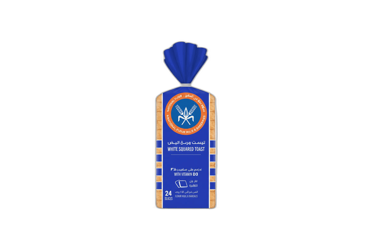 Kfm White Square Toast with Vitamin D, 450g