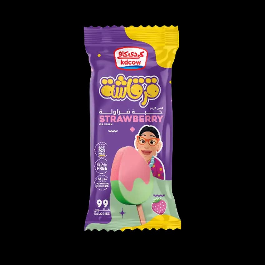 KD Cow Strawberry Ice Cream Stick, 60ml