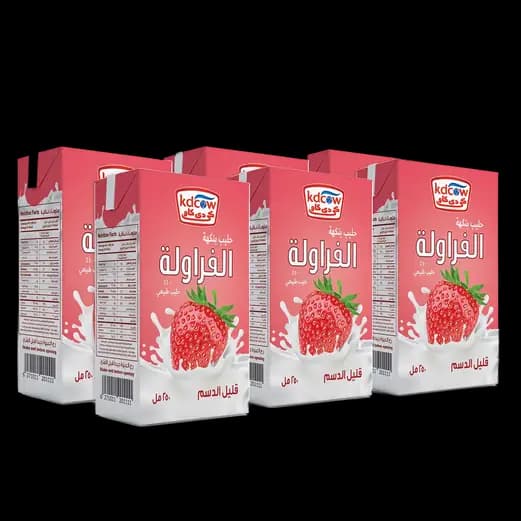 Kd Cow Long Life Strawberry Flavoured Milk 6 x 250ml