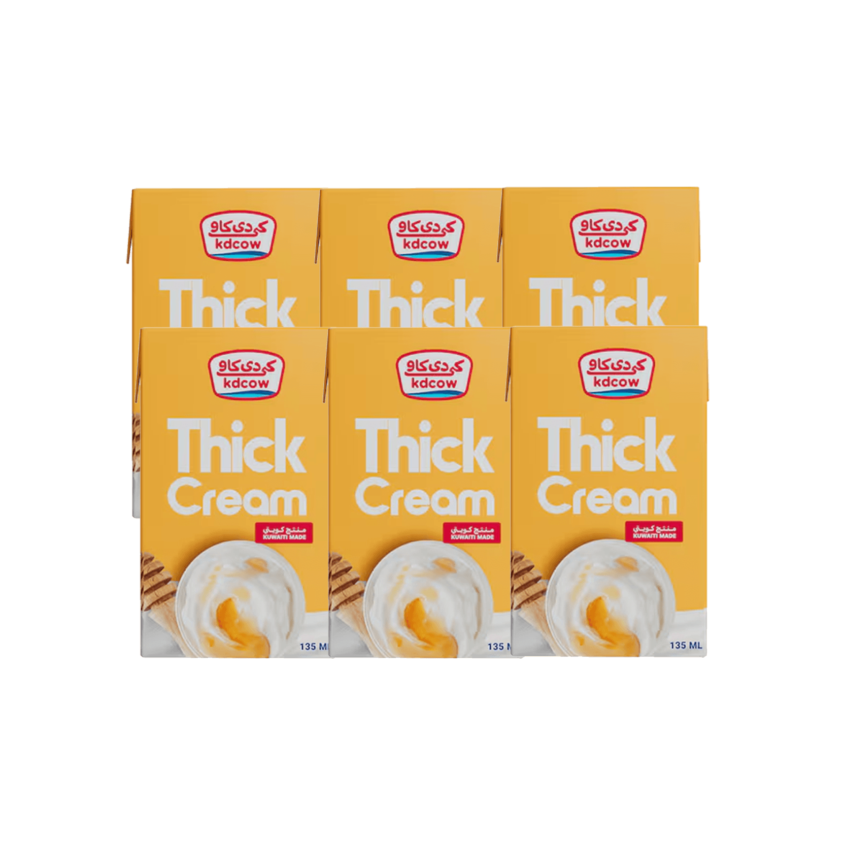 KD Cow UHT Thick Cream 6 x 135 ml