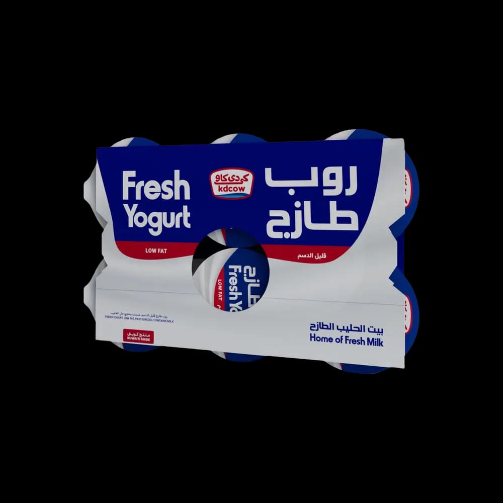 KD Cow Fresh Low Fat Yoghurt 6 x, 170g